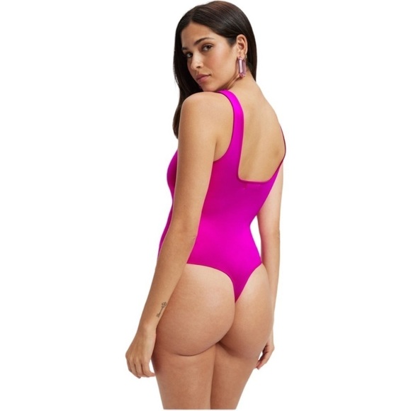 Good American Scuba Modern Tank Bodysuit Fuchsia Pink NWT Women’s Size 4X - Picture 13 of 17